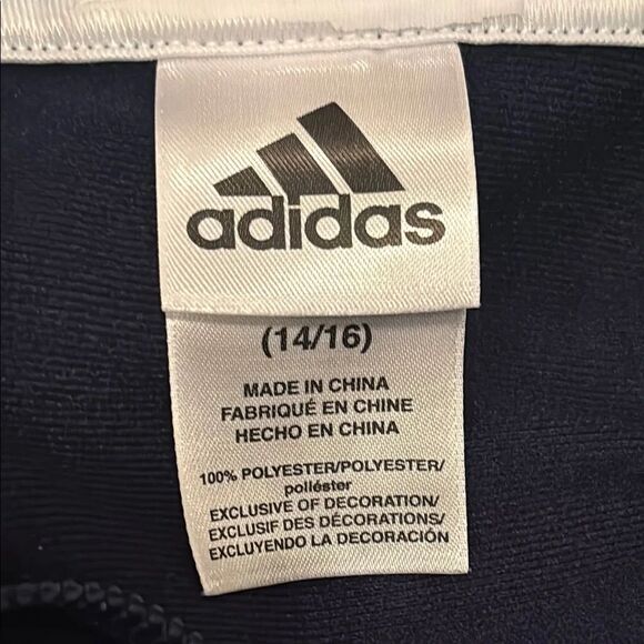 Adidas Kids Blue Track Jacket Size L - Picture 3 of 4